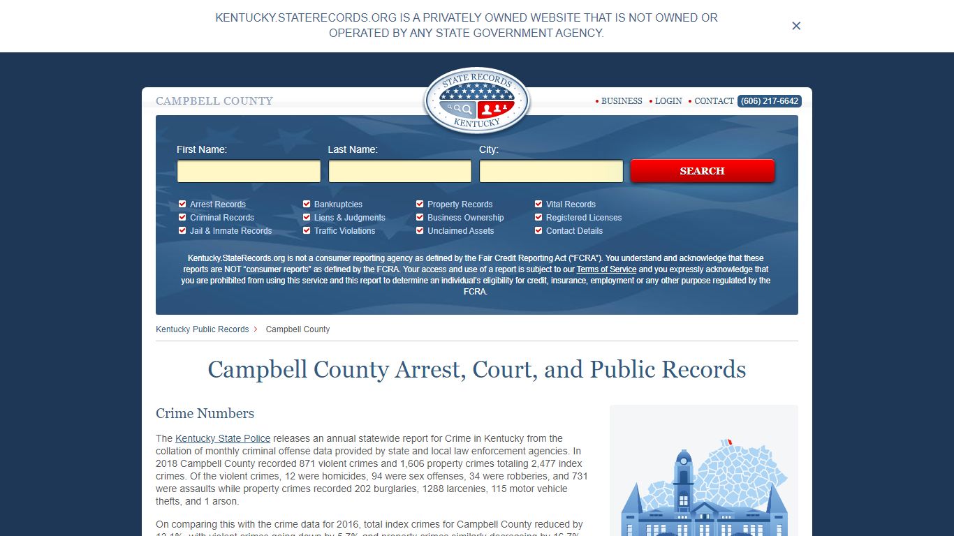 Campbell County Arrest, Court, and Public Records