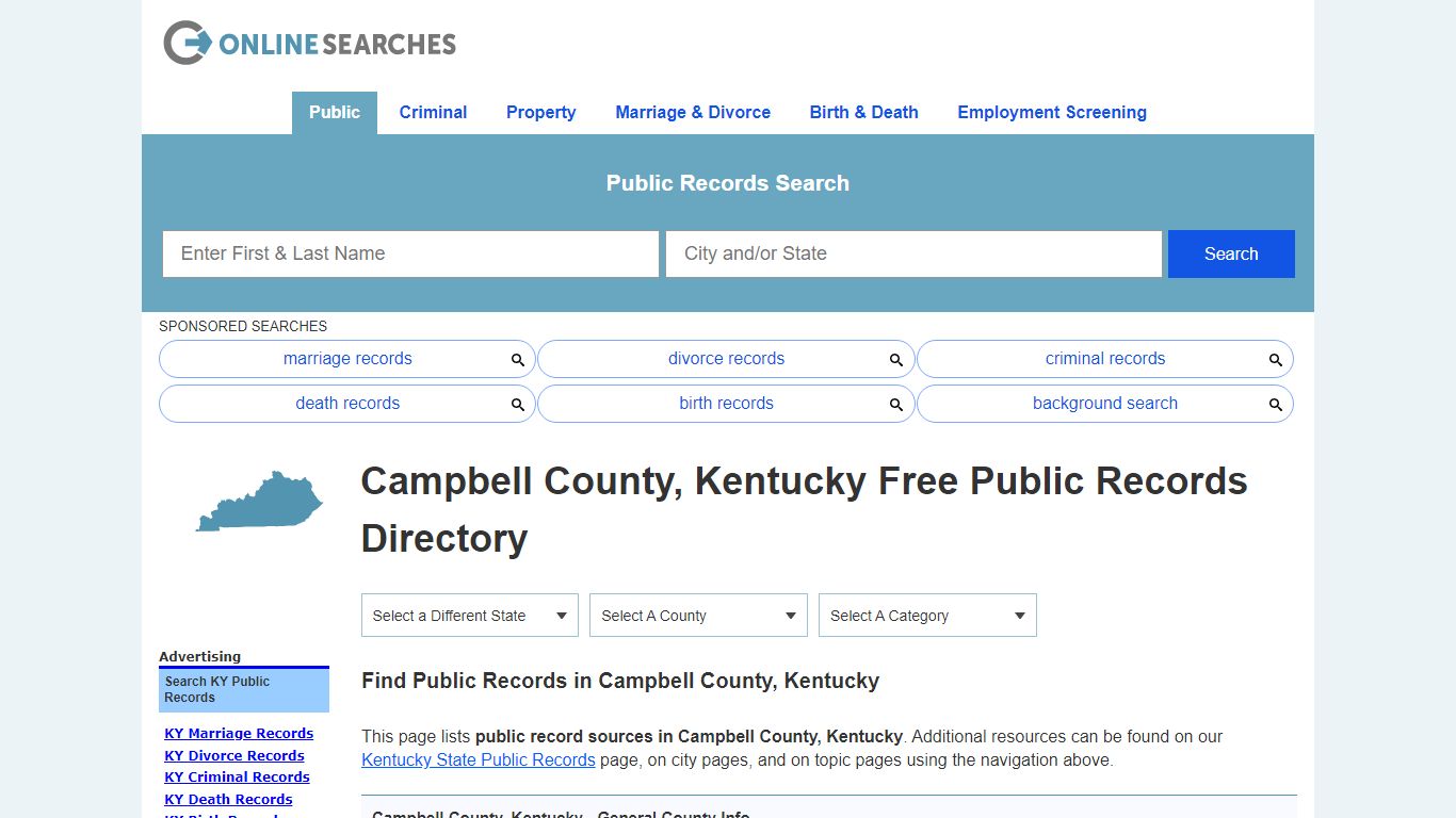 Campbell County, Kentucky Public Records Directory