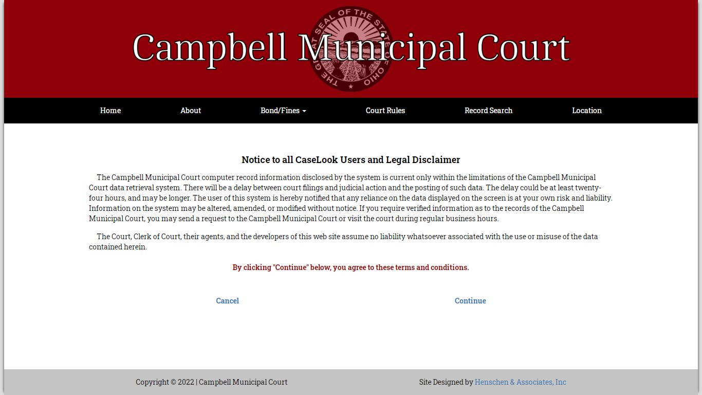 Campbell Municipal Court - Record Search